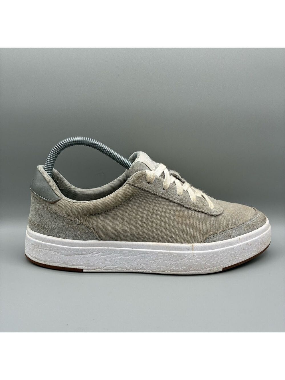 Kizik Prague Sneakers Women’s 9 Gray Canvas Casual Lace Up Shoes